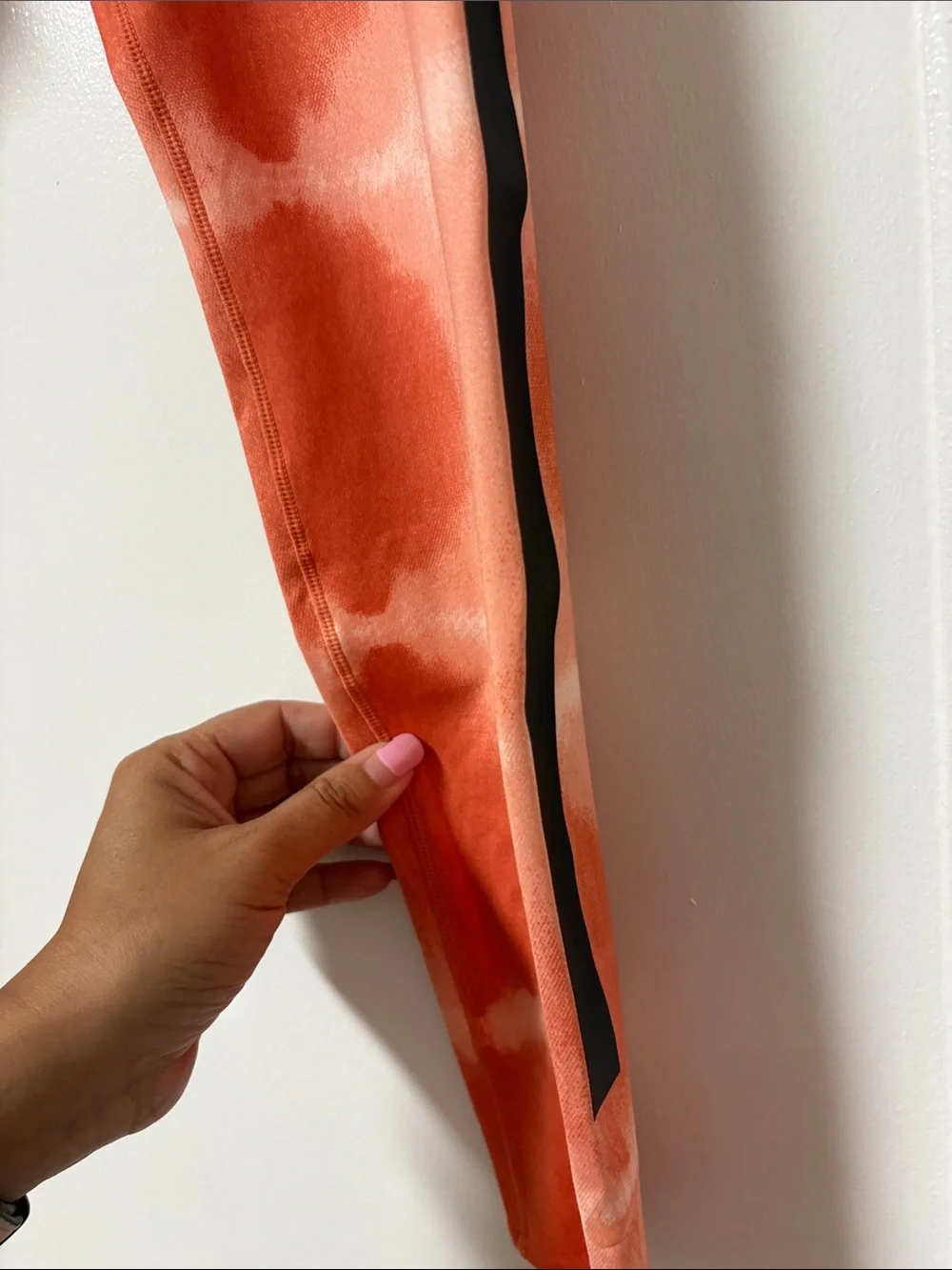 Nike Orange & White Tie-Dye Track Pants